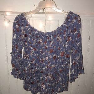 A loose off the shoulder top